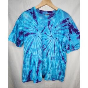 90s Style Tie Dye Tshirt Large Grateful Dead Blue Purple Jerry Garcia Dead & Co